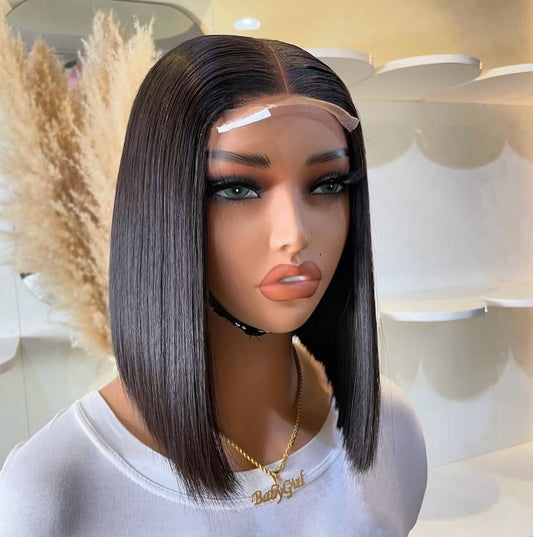 12-Inch Pure Vietnamese Bone Straight Wig with 5x5 Closure