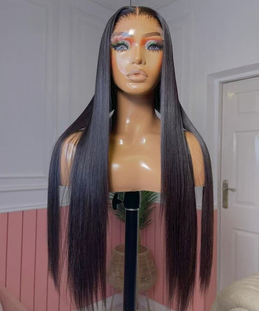 30-Inch 100% Vietnamese Bone Straight Wig with 5x5 HD Closure