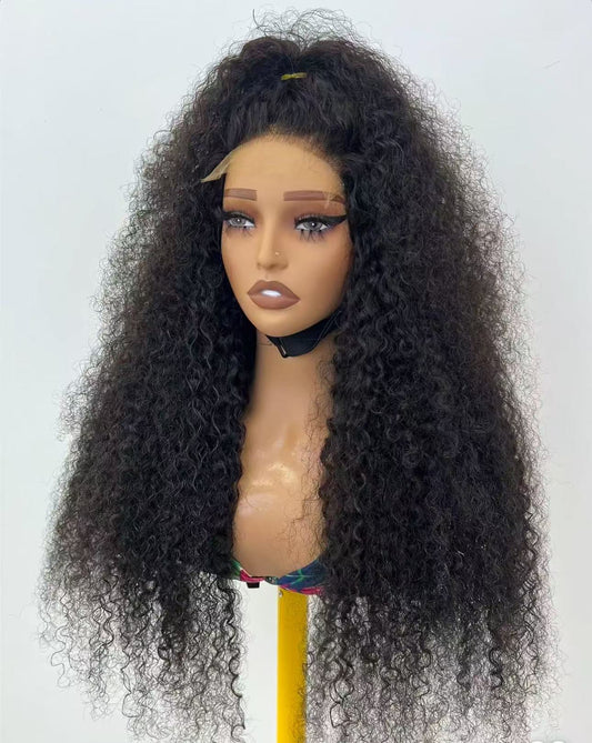 32 inches water wave wig with 4*4 closure . 100% Brazilian virgin human hair